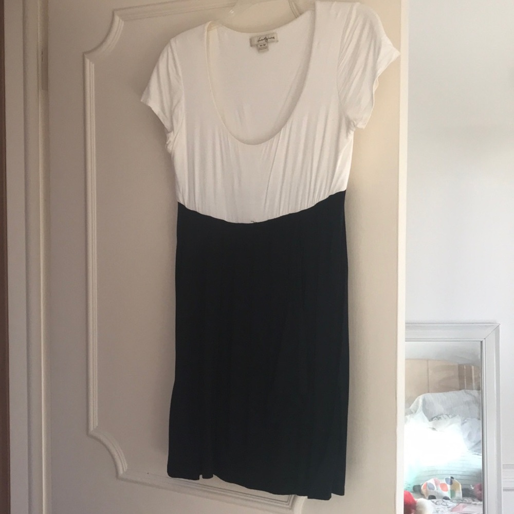 Black and white mini dress